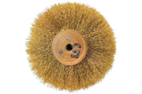 Щетка латунная 5-ти рядная d-85 мм на деревянном диске